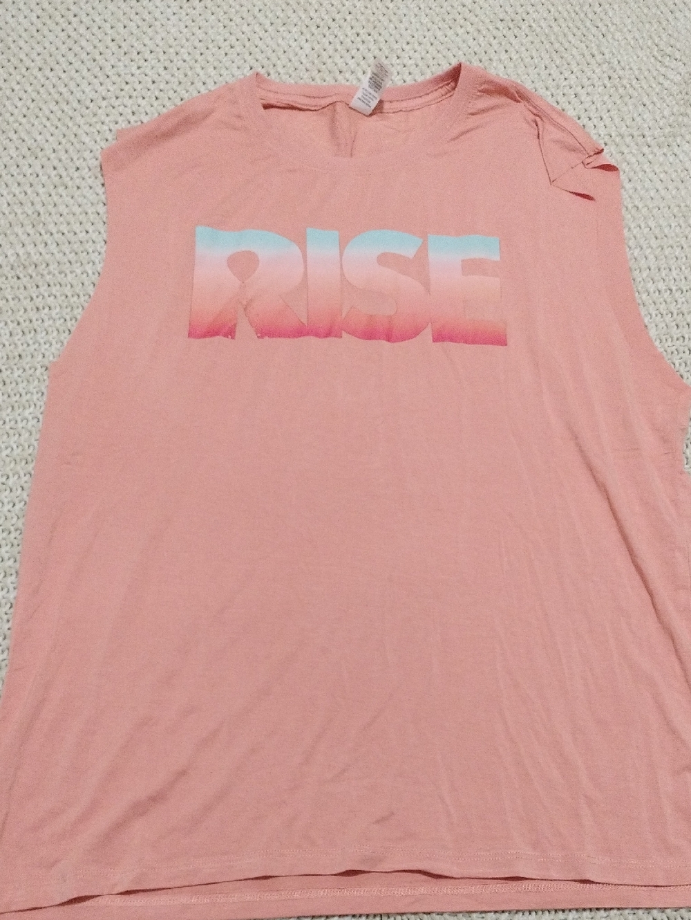ZYIA Pink Gradient 'RISE' Muscle Tank